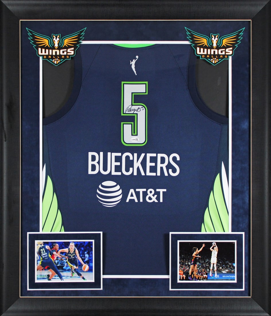 Framed Nike Navy Blue Jersey Signed by Paige Bueckers JSA (1 of 2)