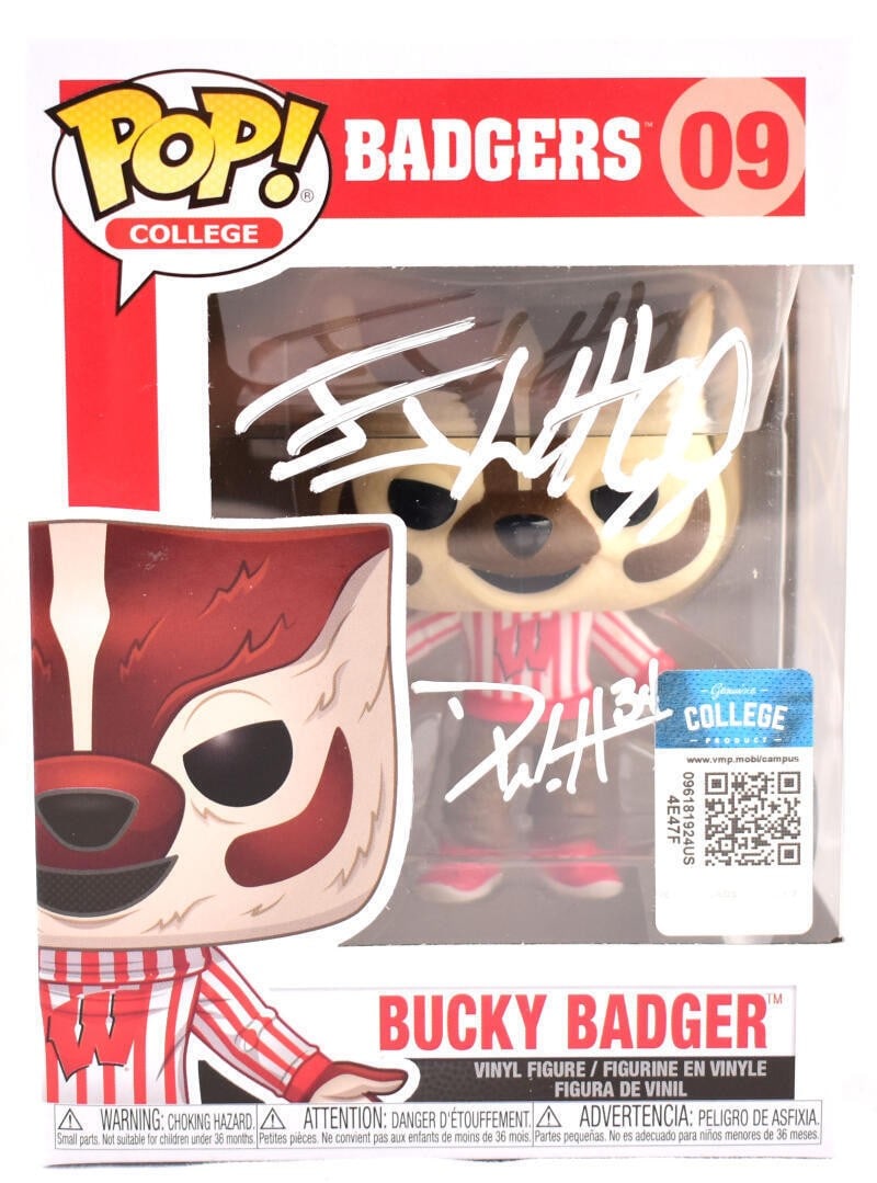 Funko Wisconsin Badgers Watt Brothers Figurine Beckett W Hologram White (1 of 4)