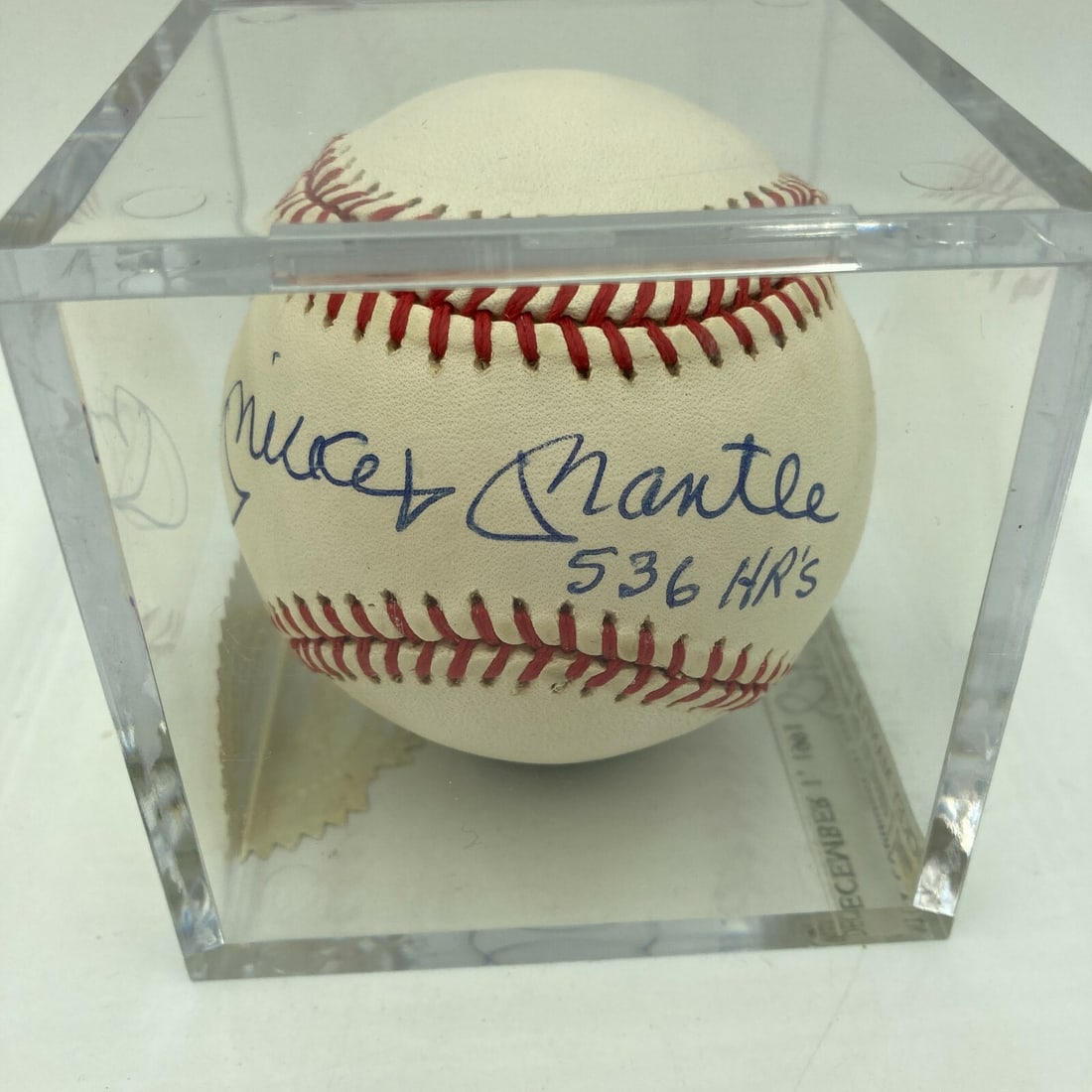 Mickey Mantle Signed Official AL Baseball 536 Home Runs Inscription JSA MINT 9 (1 of 11)