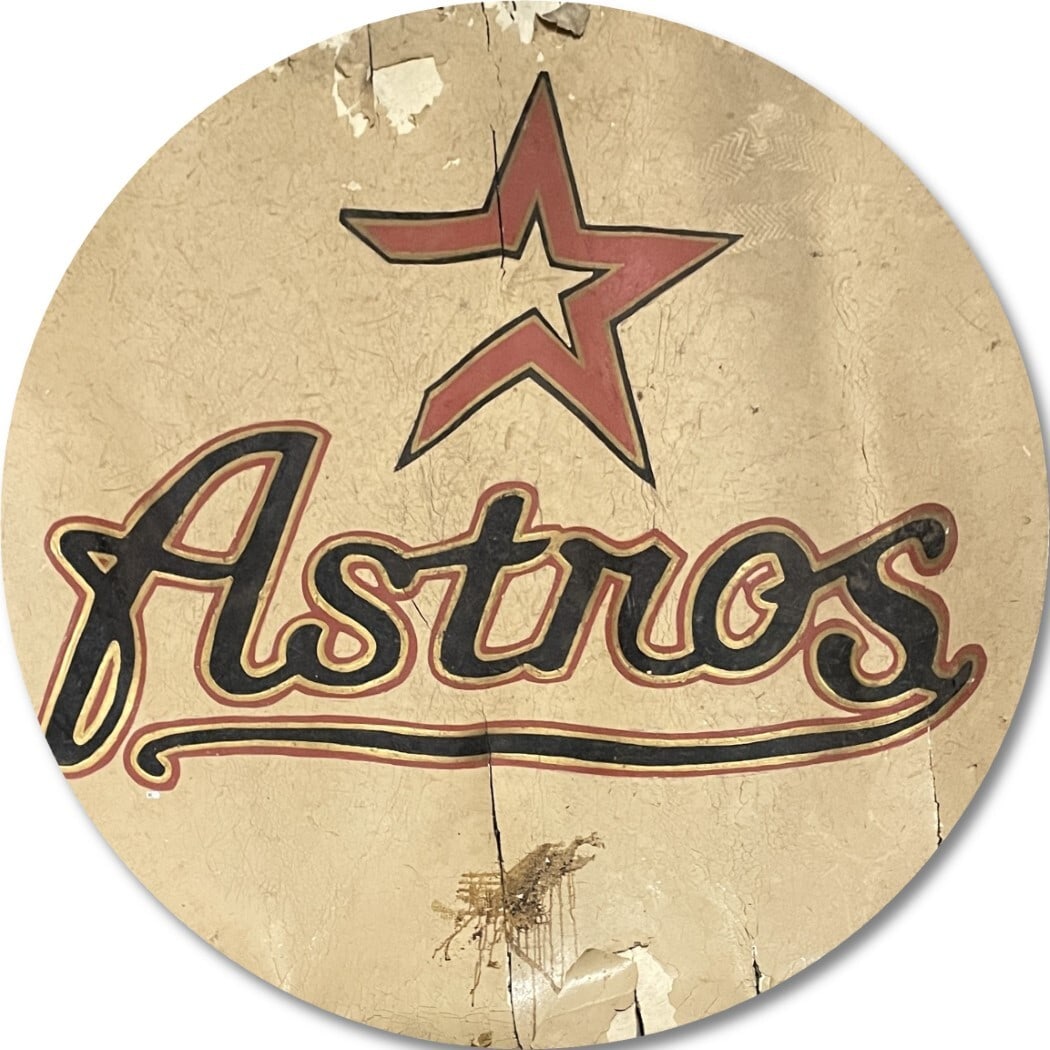 Houston Astros game used batting on deck circle 6 feet MLB authenticated (1 of 4)