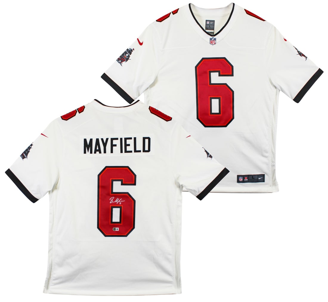 Baker Mayfield Signed Nike Limited White Jersey Buccaneers Beckett Witnessed (1 of 6)