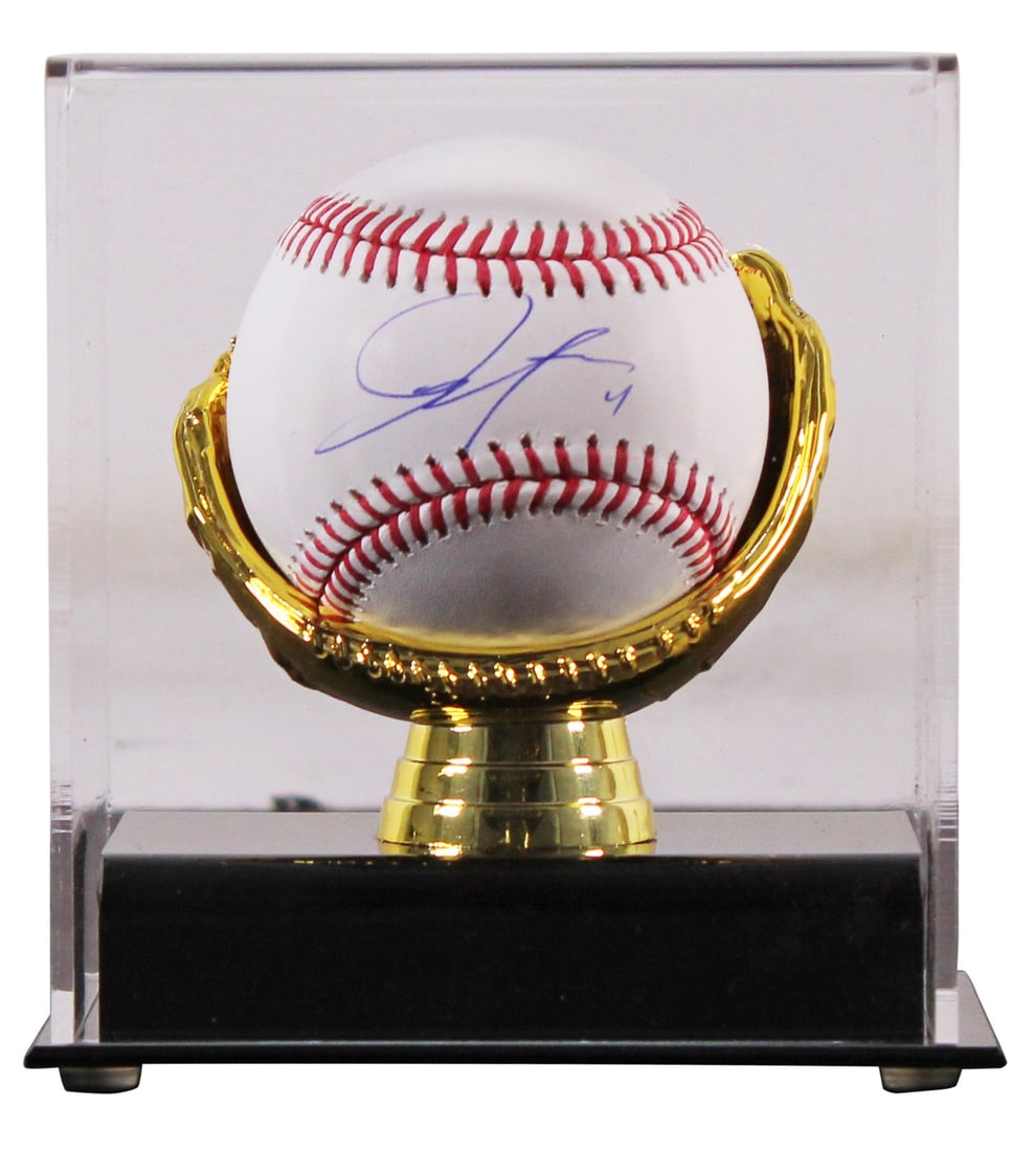 Roki Sasaki Signed OML Baseball with Beckett Authentication & Display Case: Roki Sasaki Signed OML Baseball with Beckett Authentication & Display Case This authentic signed OML baseball features the signature of Roki Sasaki, a standout player for the Los Angeles Dodgers. The 