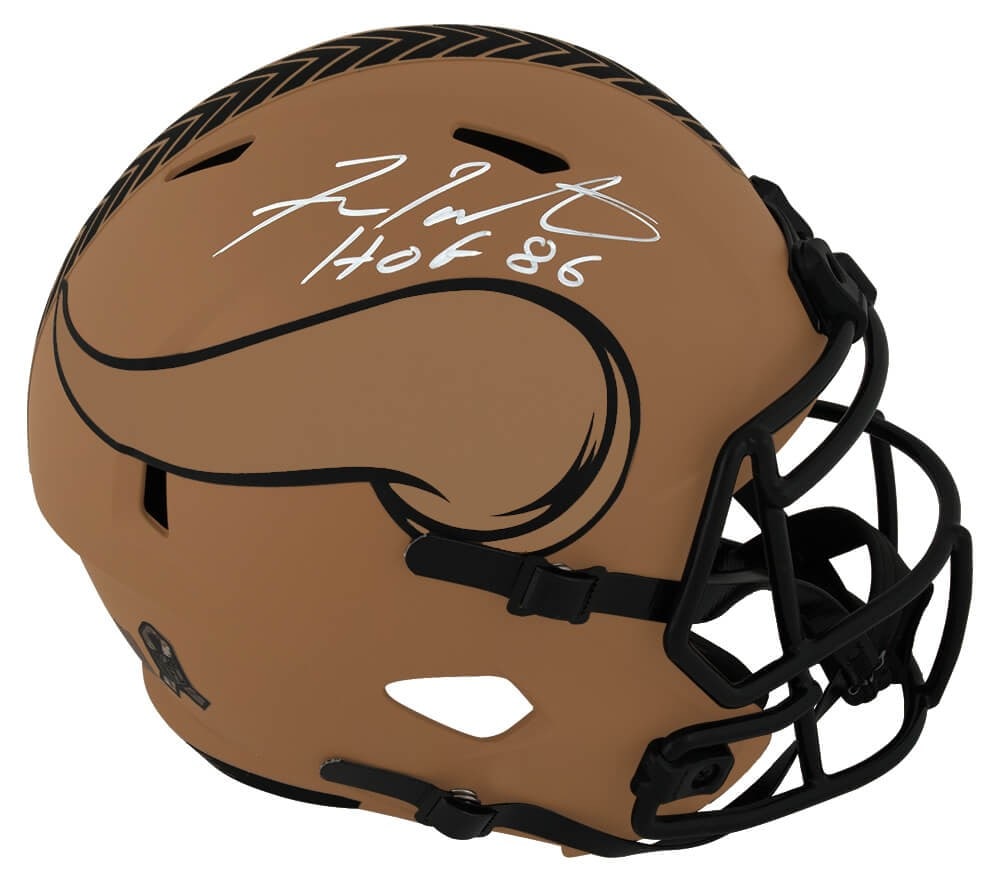 Fran Tarkenton Signed Vikings Salute to Service Helmet HOF 86 COA (1 of 1)