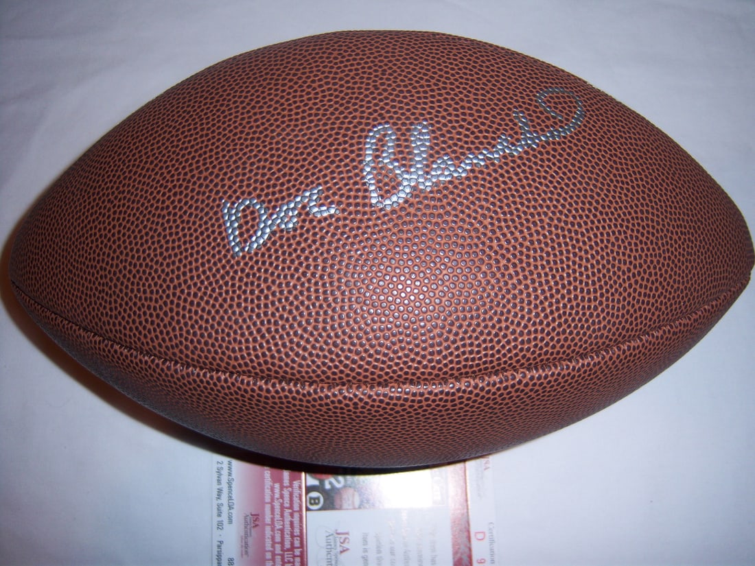 Signed Army Football by Doc Blanchard with JSA COA Heisman Winner: Signed Army Football by Doc Blanchard with JSA COA Heisman Winner This collectible football is signed by Doc Blanchard, the renowned Army football player and Heisman Trophy winner. The ball comes with