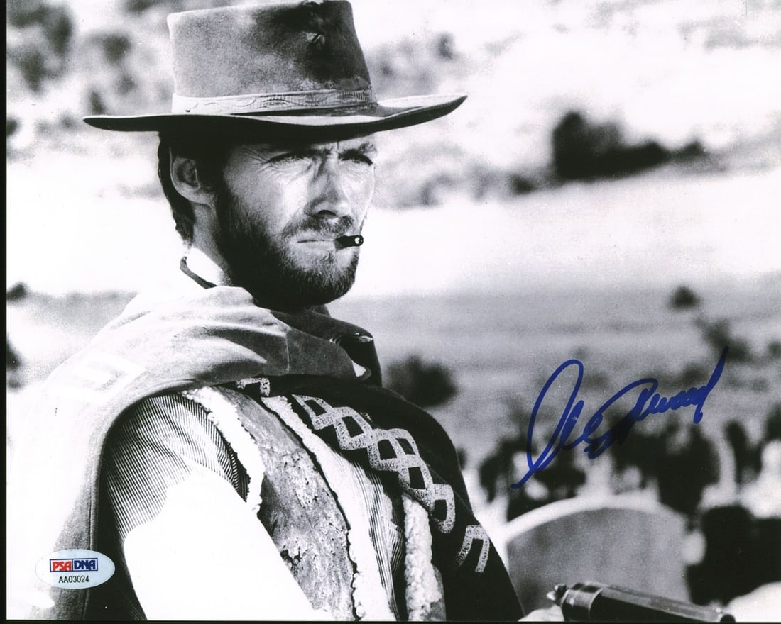 Clint Eastwood Autographed 8x10 Photo Beckett Authenticated Good the Bad and the Ugly: Clint Eastwood Autographed 8x10 Photo Beckett Authenticated Good the Bad and the Ugly This is an original 8x10 photo from "The Good, the Bad and the Ugly," personally signed by Clint Eastwood. The aut