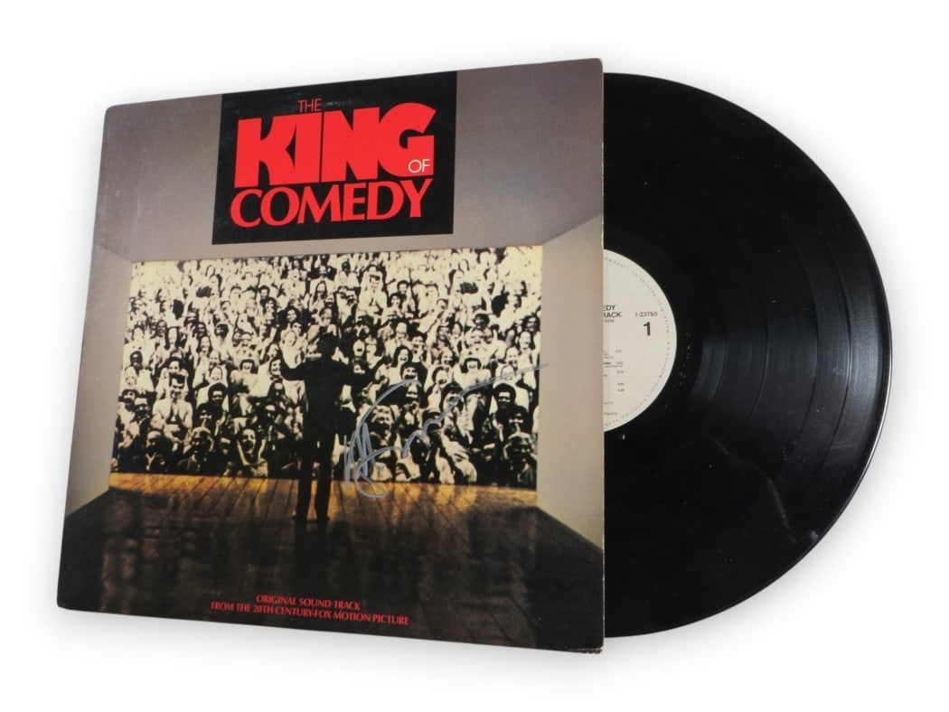 Autographed The King of Comedy Album Cover Signed by Martin Scorsese Beckett Authenticated: Autographed The King of Comedy Album Cover Signed by Martin Scorsese Beckett Authenticated This record album cover for "The King of Comedy" is autographed by Martin Scorsese. The autograph has been au