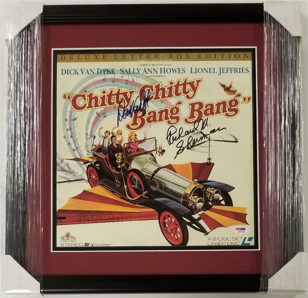 PSA DNA authenticated Chitty Chitty Bang Bang signed LP cover Dick Van Dyke Richard Sherman (1 of 3)