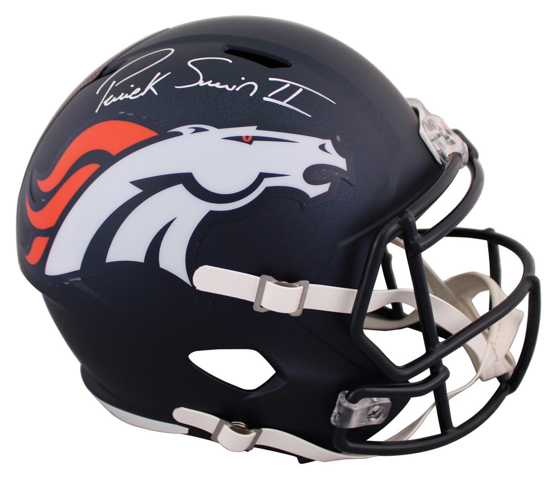 Patrick Surtain II autographed Broncos full size Speed Rep helmet BAS witnessed (1 of 3)