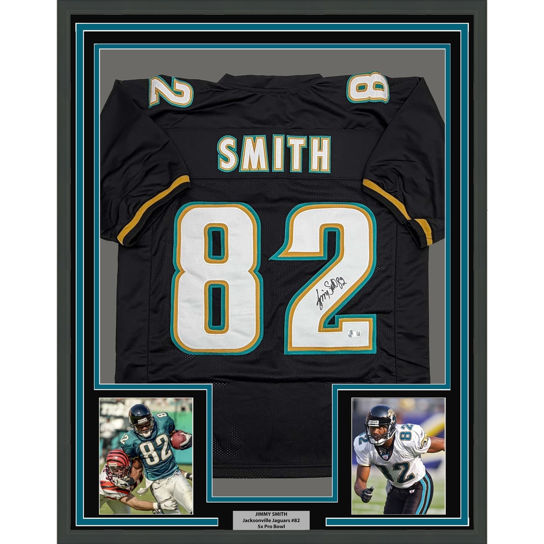 Jimmy Smith Signed Jacksonville Jersey Framed 35x39 With BAS Authentication (1 of 2)