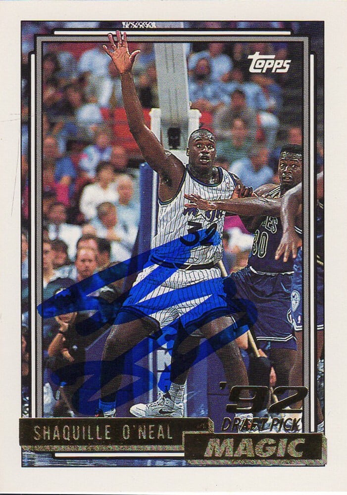 1992 Topps Gold #362 Shaquille O'Neal signed Orlando Magic rookie card (1 of 1)