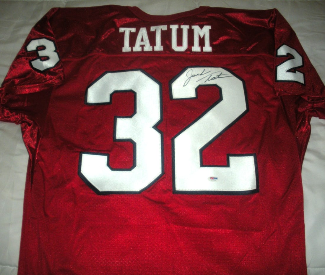 Signed Rawlings Football Jersey Jack Tatum PSA DNA COA Authentic: Signed Rawlings Football Jersey Jack Tatum PSA DNA COA Authentic This is a pre-owned, officially licensed Rawlings jersey signed by Jack Tatum of Passaic High School. The jersey has been authenticated