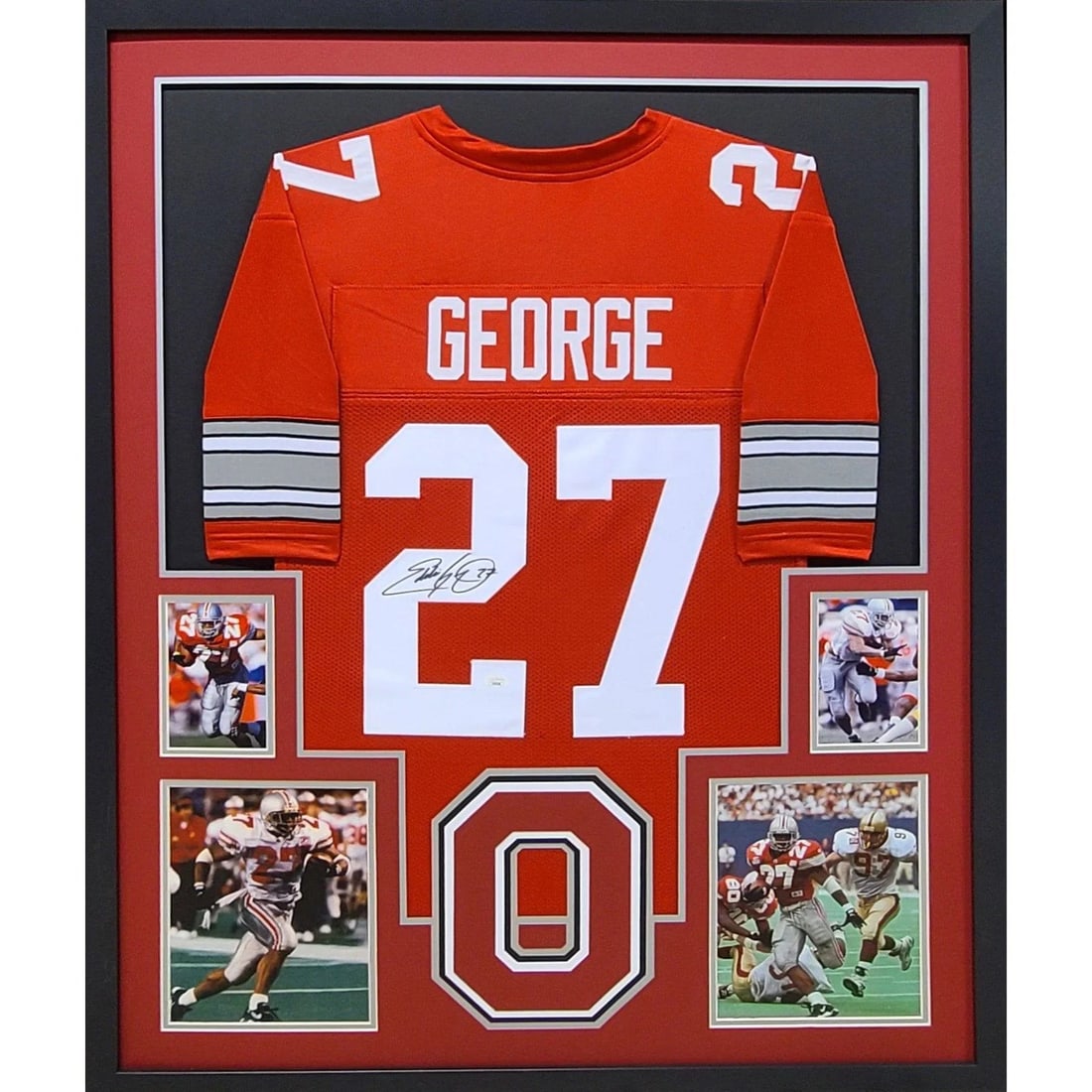 Framed Ohio State Jersey Signed by Eddie George with JSA Authentication (1 of 3)