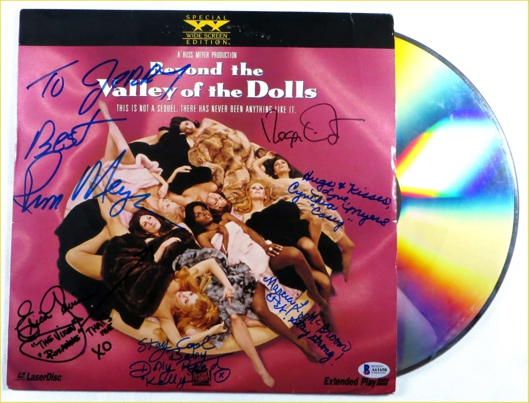 Beckett Authenticated Beyond the Valley of the Dolls Laserdisc Cover Cast Signed (1 of 5)