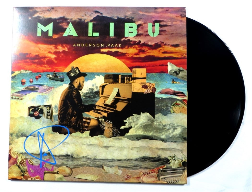 Malibu Record Album Cover Signed by Anderson .Paak Beckett Authenticated: Malibu Record Album Cover Signed by Anderson .Paak Beckett Authenticated Autographed record album cover for Malibu signed by Anderson .Paak. The item is listed as original and authenticated by Beckett