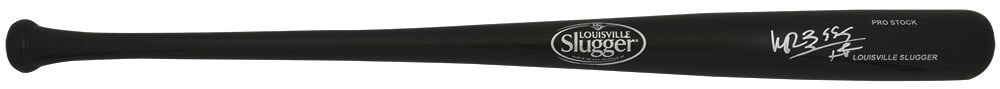 Manny Ramirez Signed Louisville Slugger Bat with 555 HR Inscription Beckett Authenticated: Manny Ramirez Signed Louisville Slugger Bat with 555 HR Inscription Beckett Authenticated This is a Manny Ramirez signed Louisville Slugger Pro Stock black baseball bat, featuring the inscription '555