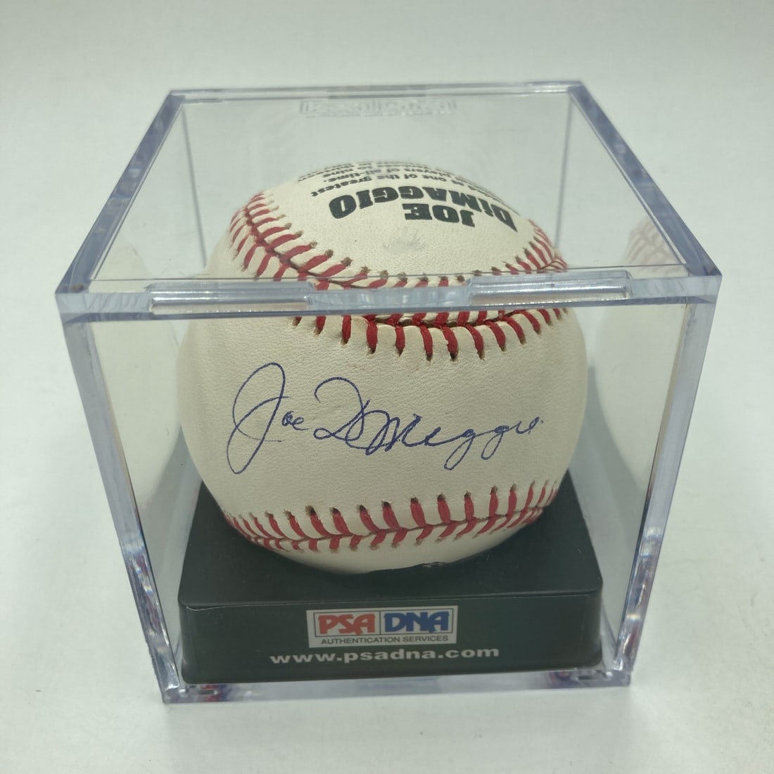 Joe DiMaggio Signed American League Baseball PSA MINT 9: Joe DiMaggio Signed American League Baseball PSA MINT 9 This is a stunning Joe DiMaggio signed American League baseball, authenticated by the Professional Sports Authenticator (PSA) and graded MINT 9.