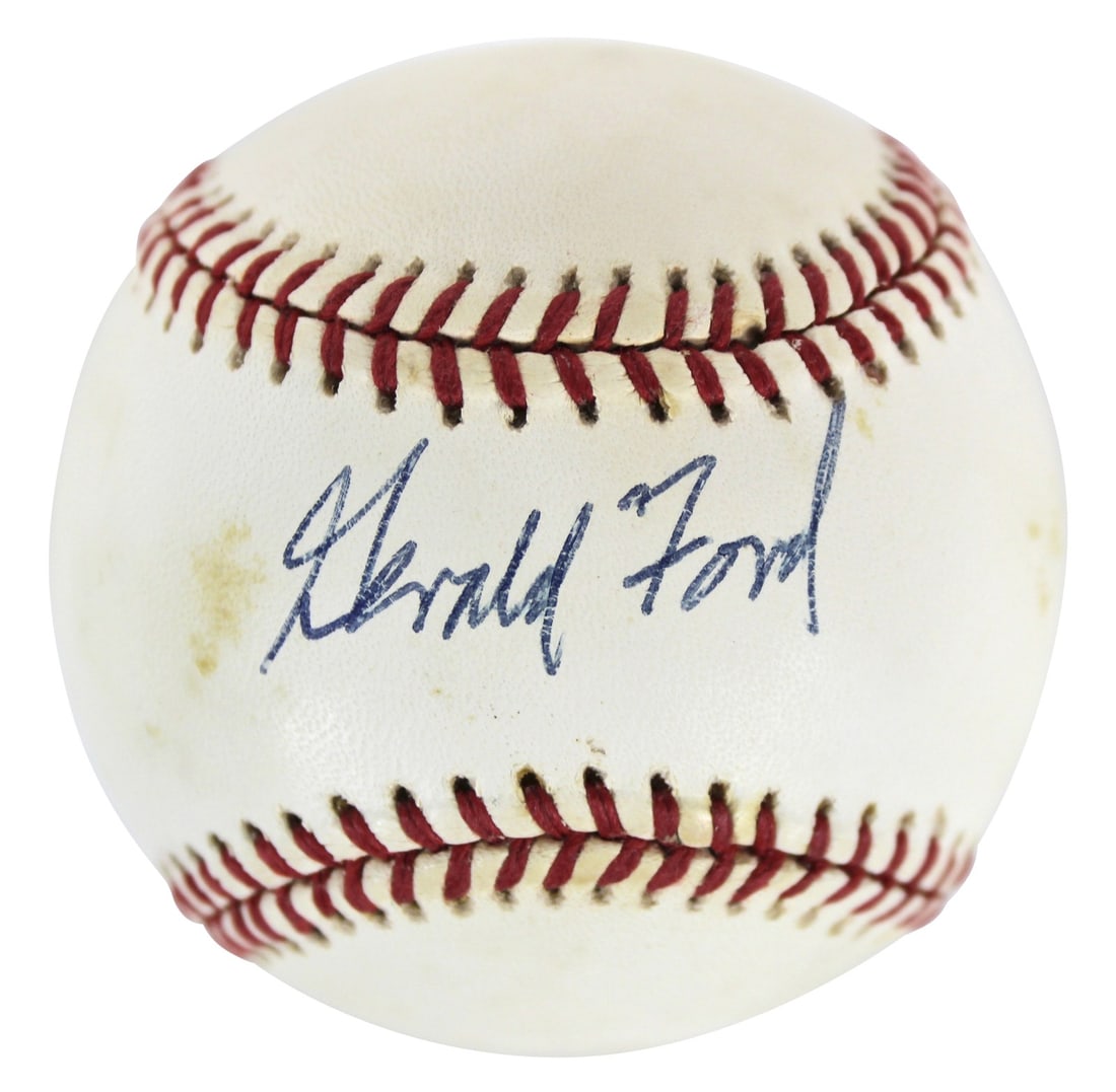 Gerald R. Ford Signed Bobby Brown Oal Baseball BAS Authenticated (1 of 10)