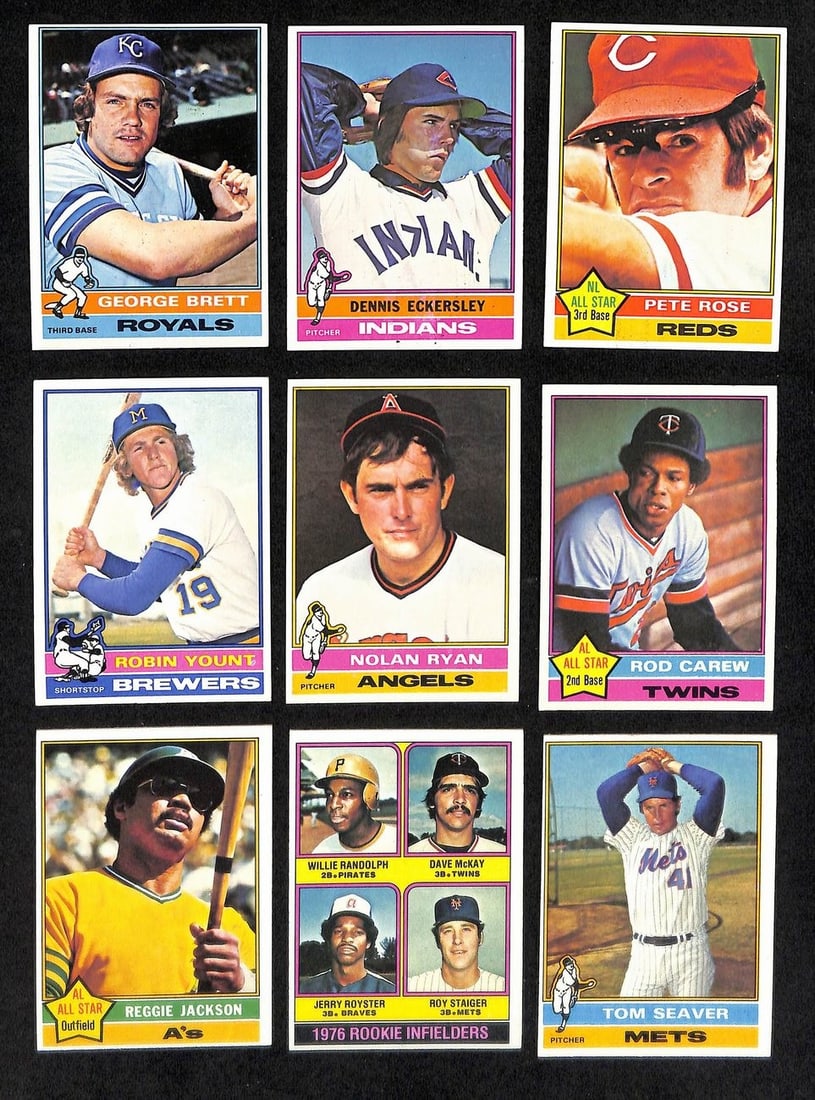 1976 Topps MLB 660 Card Complete Set Brett Ryan Yount Aaron (1 of 4)