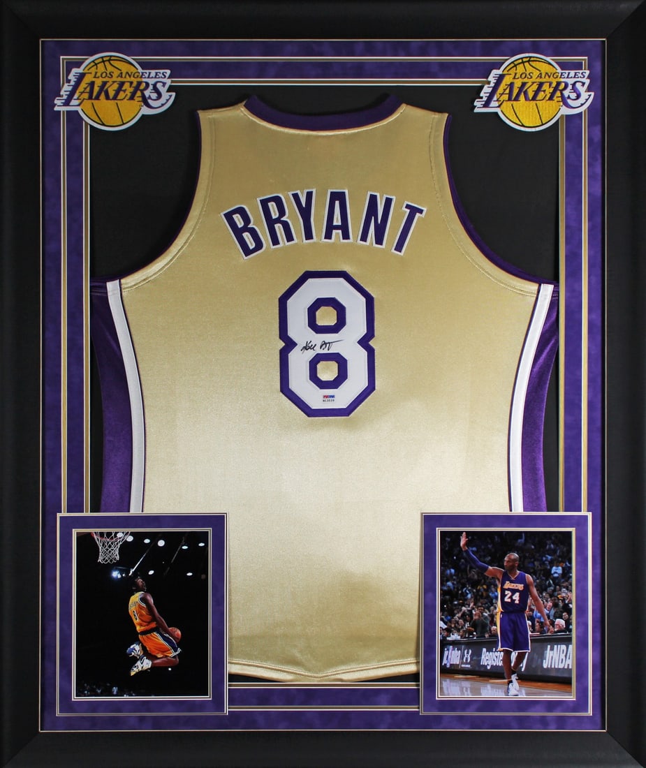 Kobe Bryant Signed Mitchell & Ness Framed Jersey PSA/DNA HOF 1996-2016 (1 of 2)