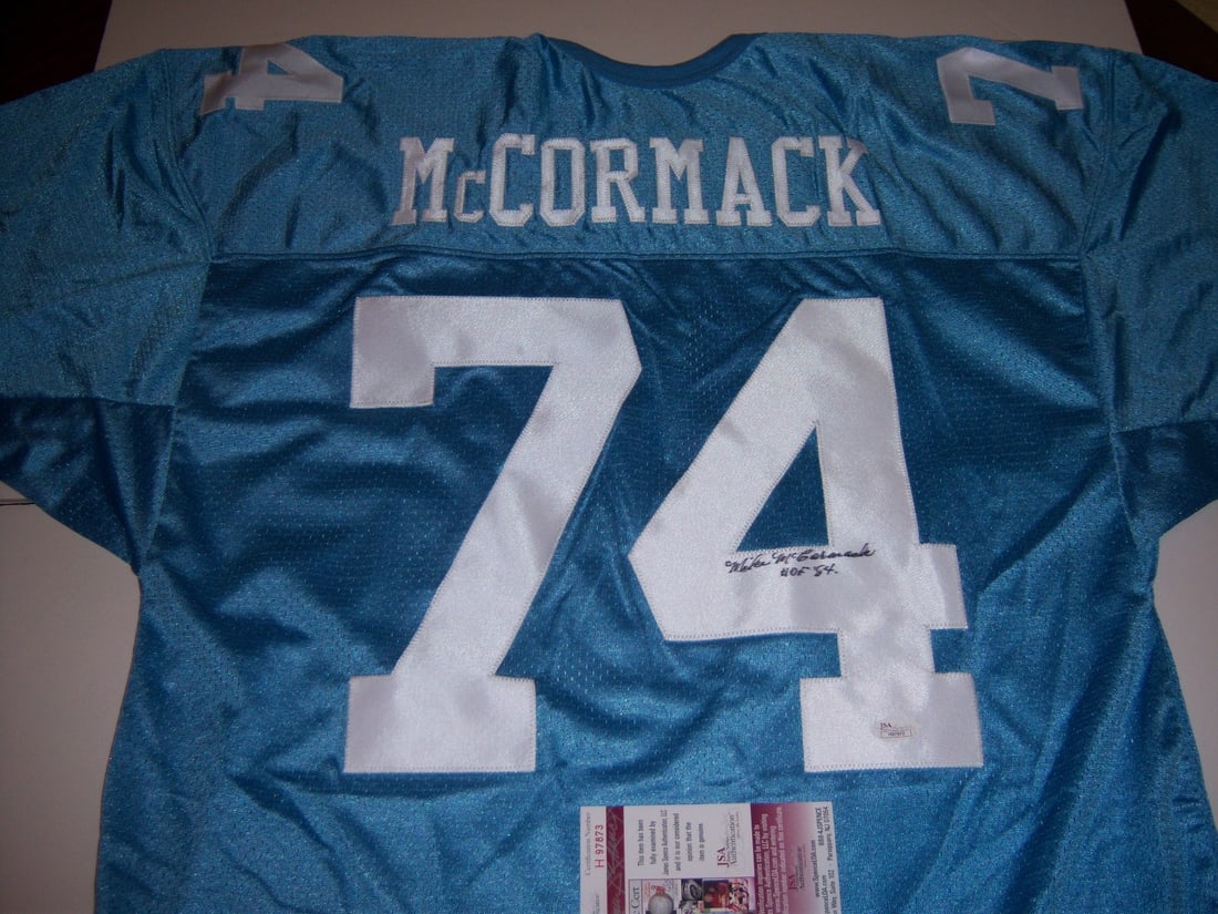 Mike McCormack Signed Kansas Jayhawks Official Gator Jersey JSA COA: Mike McCormack Signed Kansas Jayhawks Official Gator Jersey JSA COA This official jersey features the signature of Mike McCormack, a renowned player associated with the Kansas Jayhawks and the Clevela