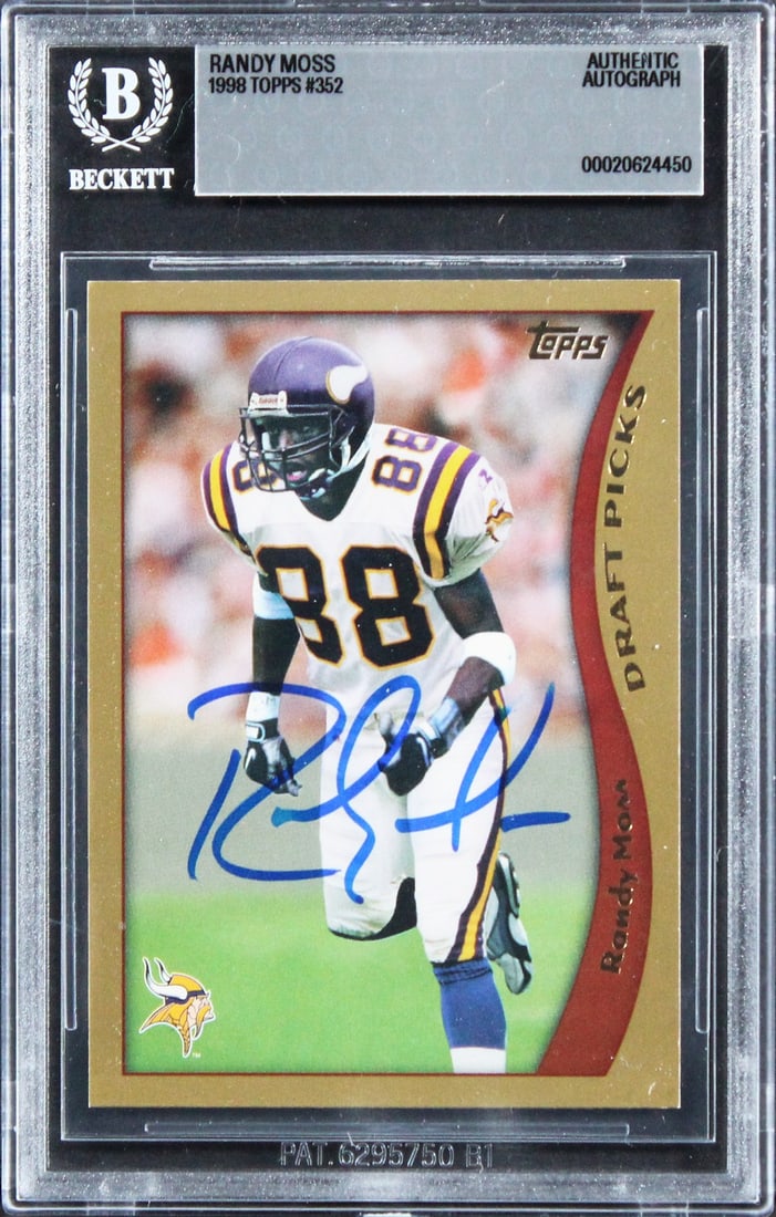 Randy Moss 1998 Topps 352 Rookie Card Beckett Authenticated Slabbed (1 of 2)