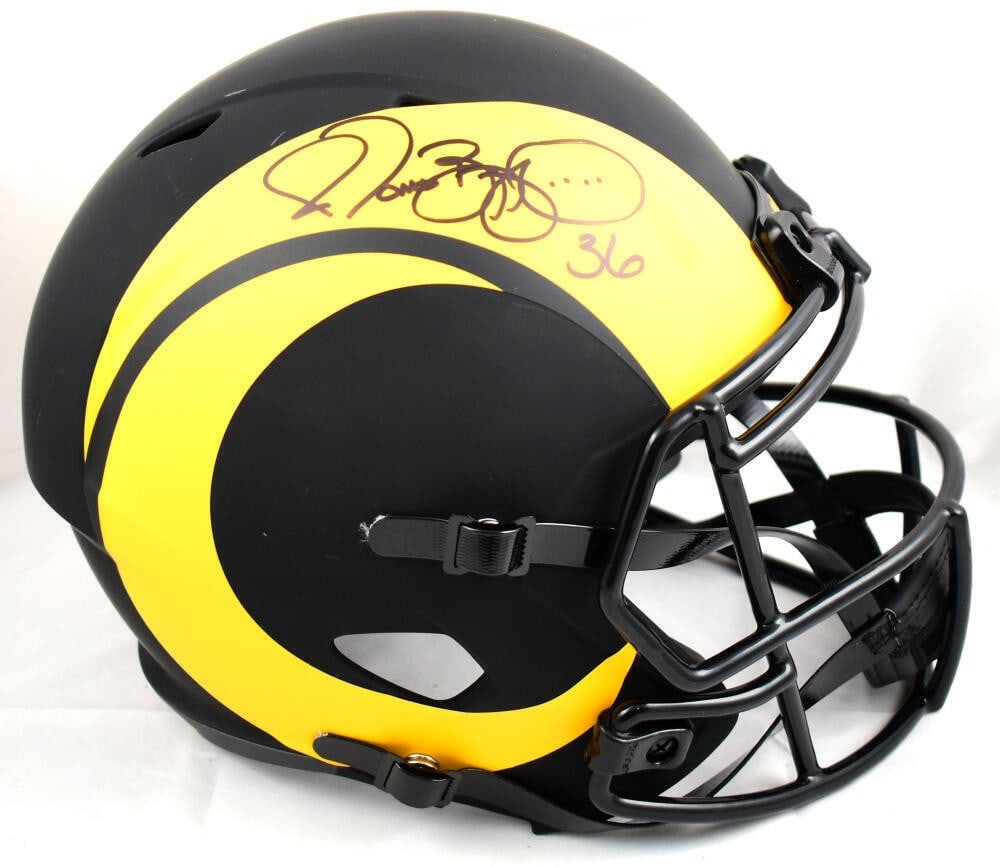 Jerome Bettis Signed Los Angeles Rams Full Size Speed Helmet Beckett Hologram: Jerome Bettis Signed Los Angeles Rams Full Size Speed Helmet Beckett Hologram Autographed full-size speed helmet featuring Jerome Bettis and the Los Angeles Rams. The helmet is listed as original and 