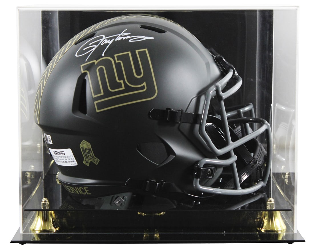 Lawrence Taylor Signed Giants STS IV Full Size Helmet with Beckett Authentication: Lawrence Taylor Signed Giants STS IV Full Size Helmet with Beckett Authentication This is a Lawrence Taylor autographed full-size speed replica helmet celebrating the New York Giants' 2025 Salute to S