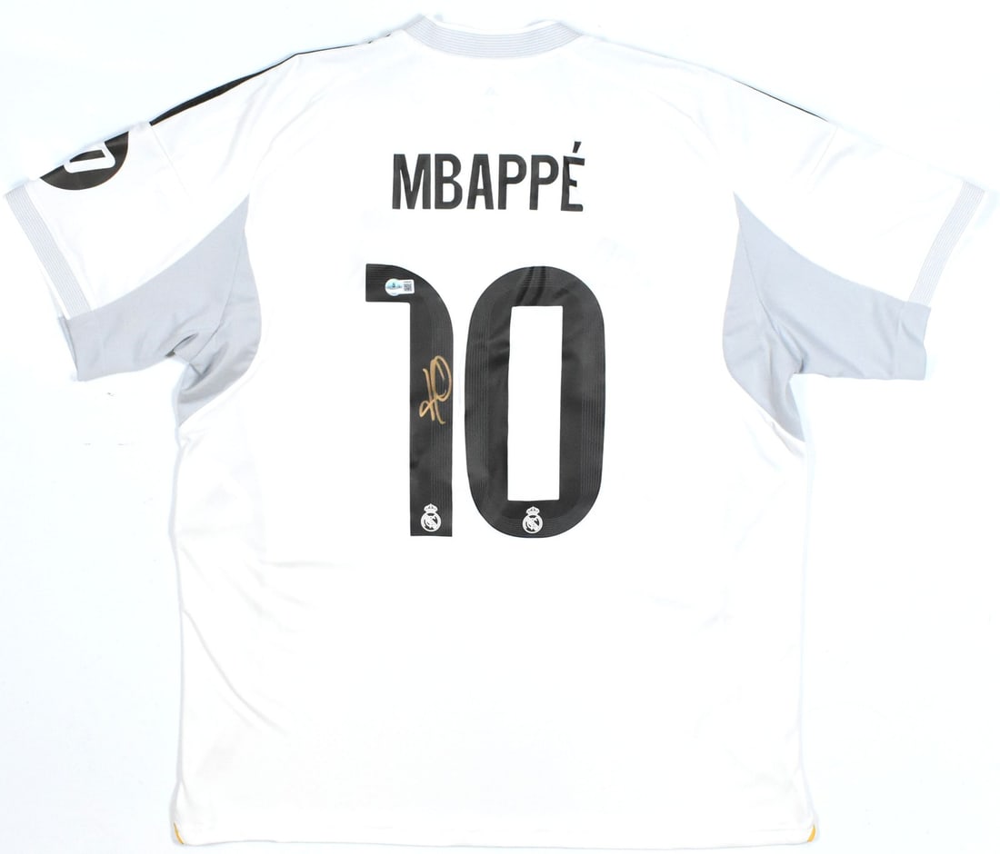 Autographed Real Madrid Home Jersey Kylian Mbappe #10 Beckett Holo XL LOA (1 of 5)
