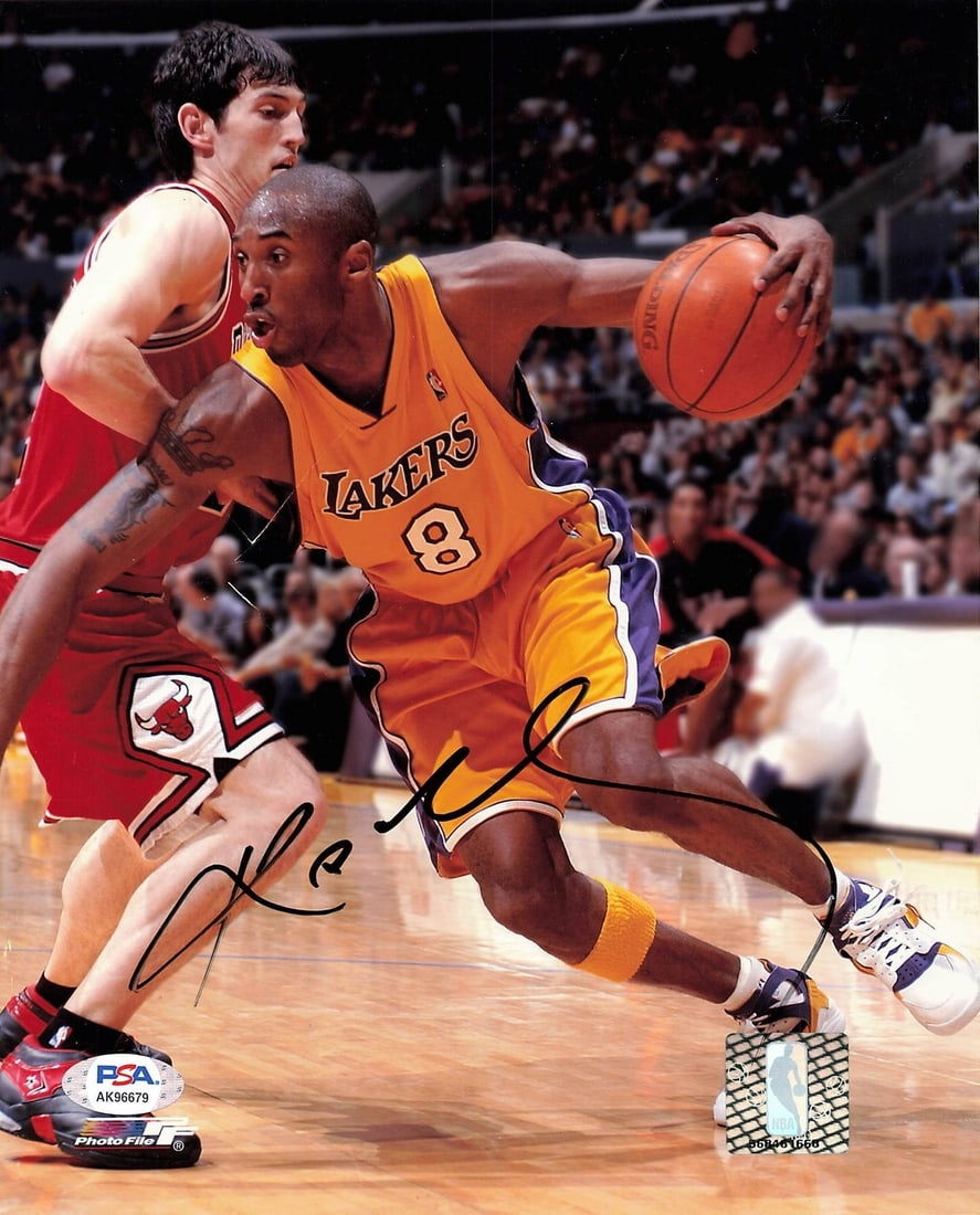 Kobe Bryant Signed 8x10 Photo PSA/DNA Los Angeles Lakers: Kobe Bryant Signed 8x10 Photo PSA/DNA Los Angeles Lakers Celebrate the legacy of Kobe Bryant with this original 8x10 photo, personally signed by the Lakers legend himself. This remarkable piece of mem