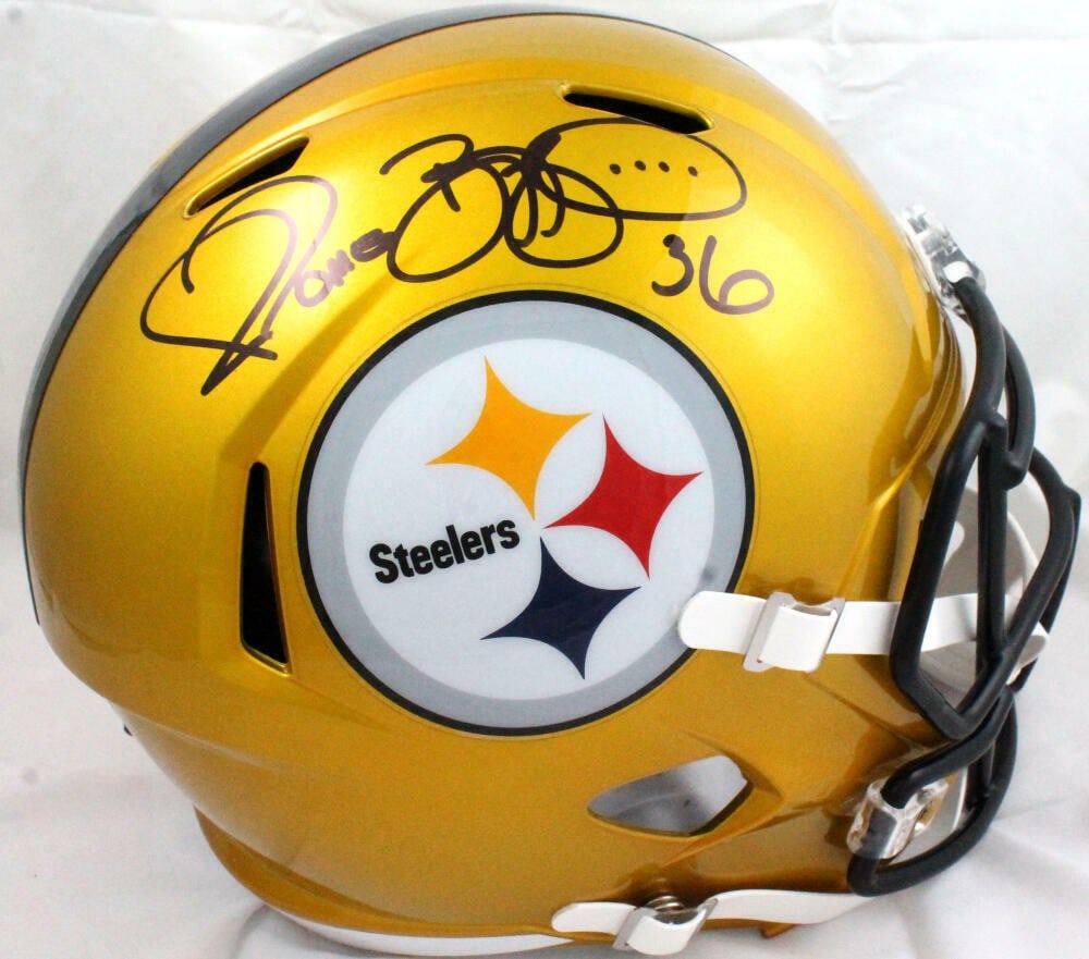 Pittsburgh Steelers Flash Speed Full Size Helmet Signed by Jerome Bettis Beckett (1 of 5)
