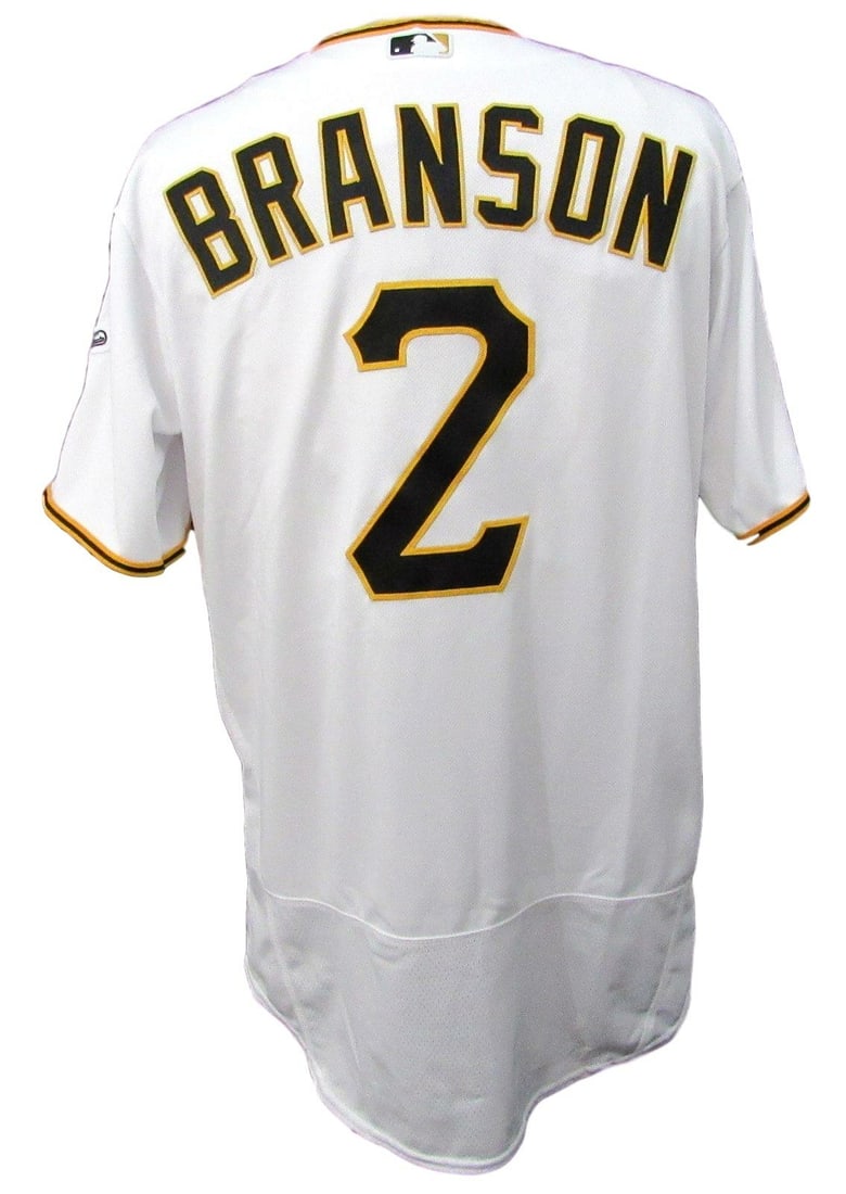 Jeff Branson Pittsburgh Pirates White Majestic Jersey MLB Authenticated (1 of 2)