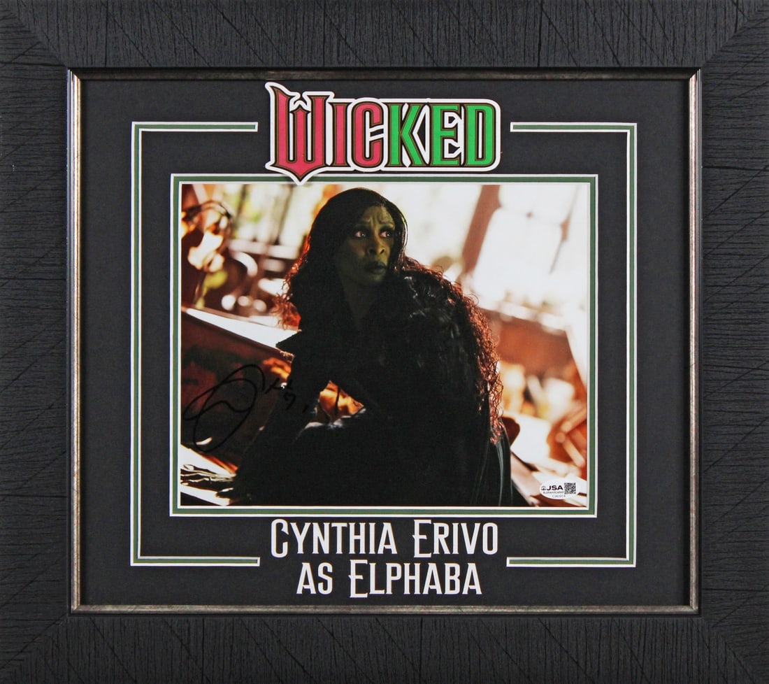 Framed 8x10 Cynthia Erivo Signed Wicked Photo JSA Authenticated (1 of 2)