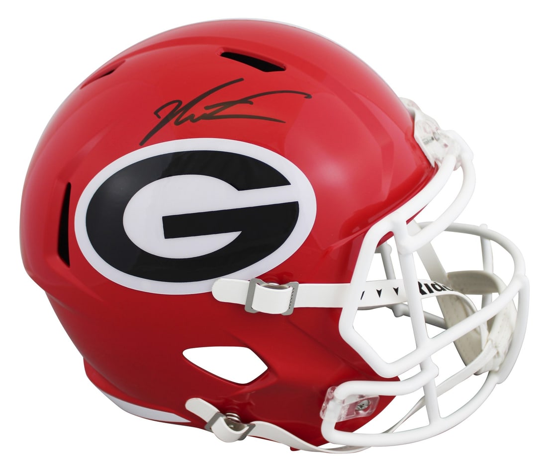 Riddell Speed Replica Full Size Helmet signed by Jalen Carter JSA Witness (1 of 3)