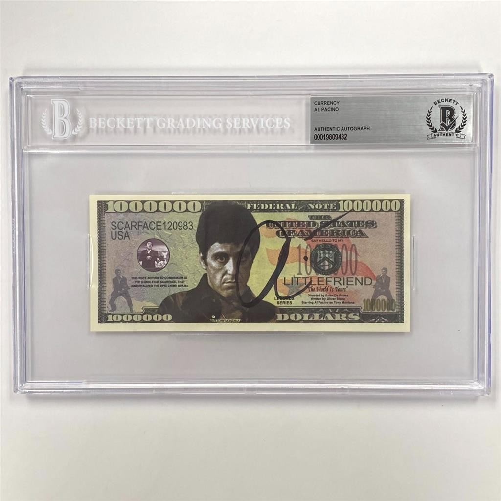 Beckett BAS Al Pacino Scarface novelty currency signed (1 of 5)