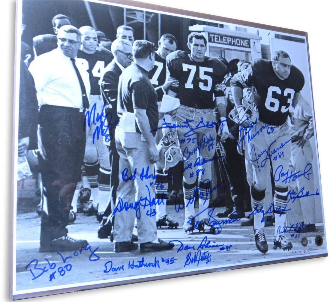 16x20 Paul Hornung Jerry Kramer Signed Packers Photo 18 Autographs Beckett Authenticated (1 of 6)