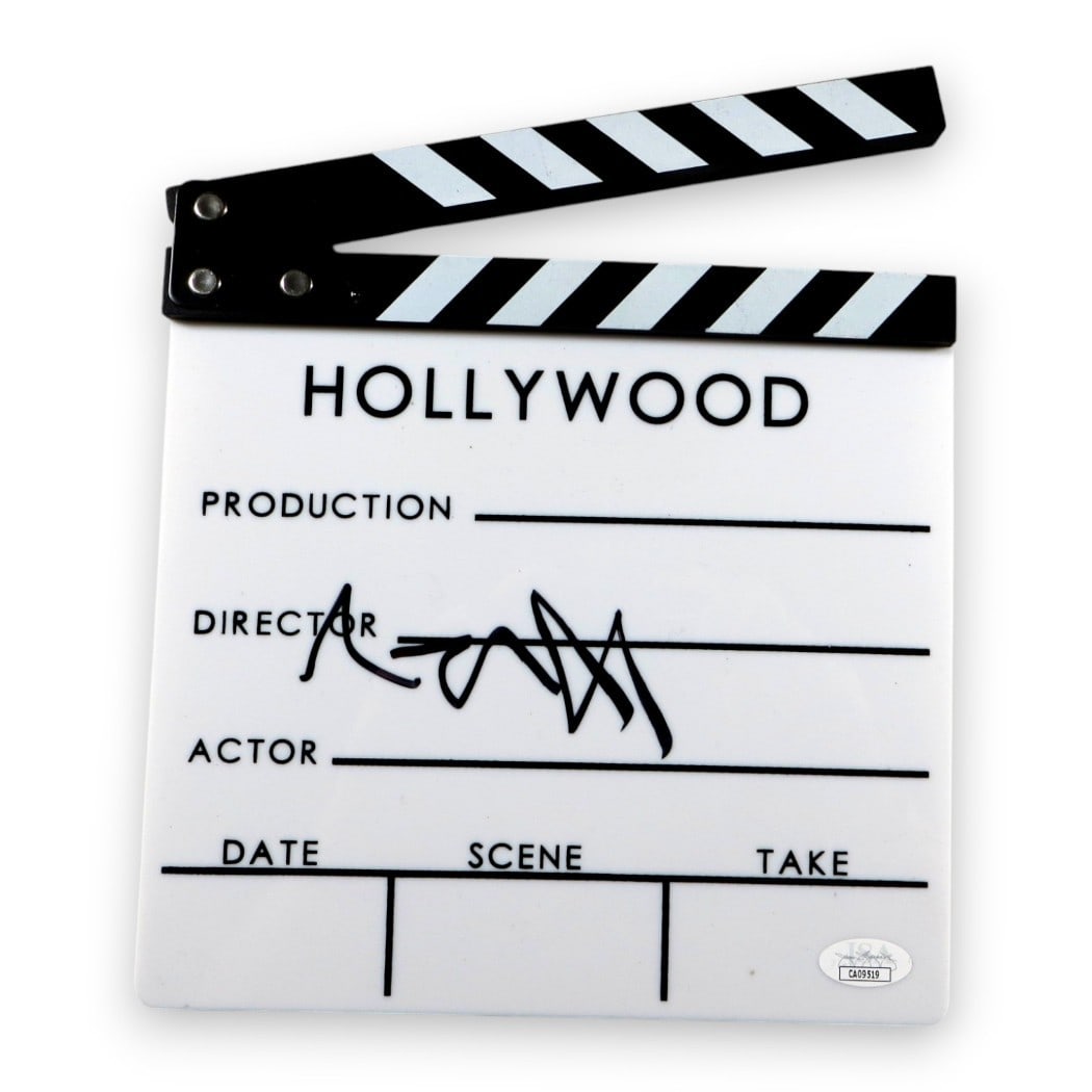 Angelina Jolie Signed Tomb Raider Movie Clapper JSA Authenticated: Angelina Jolie Signed Tomb Raider Movie Clapper JSA Authenticated This authentic movie clapper, signed by the iconic Angelina Jolie, features her signature prominently displayed. The item has been aut