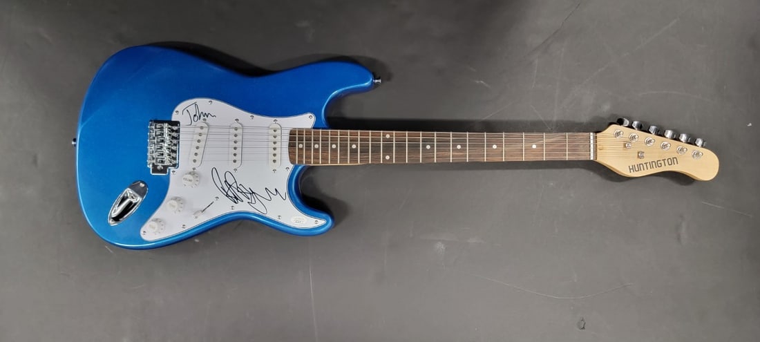 Pete Byrne signed electric guitar JSA authenticated Naked Eyes (1 of 4)