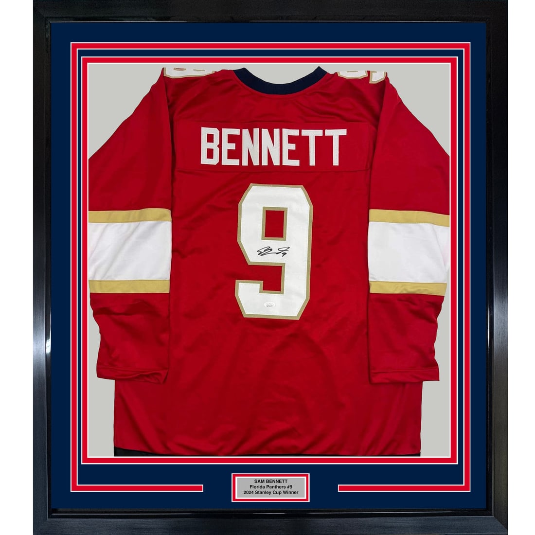Framed Sam Bennett Signed Jersey Florida Panthers JSA COA 35x39 (1 of 2)