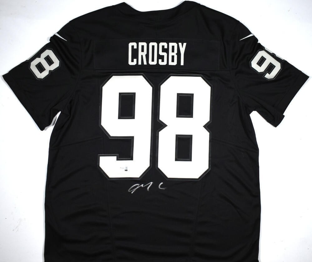 Black Nike Vapor Limited Raiders Jersey signed by Maxx Crosby Fanatics (1 of 3)