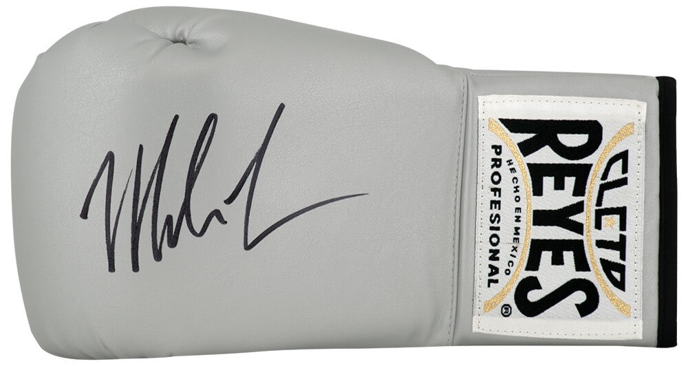 Mike Tyson Signed Cleto Reyes Silver Boxing Glove with COA (1 of 1)