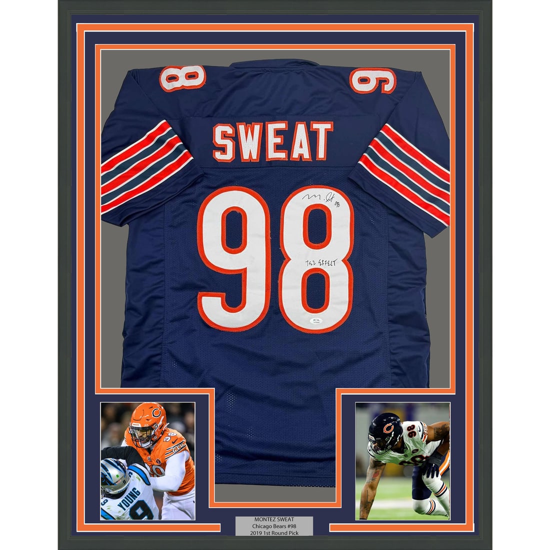 Montez Sweat PSA framed Chicago Bears jersey 35x39 (1 of 2)