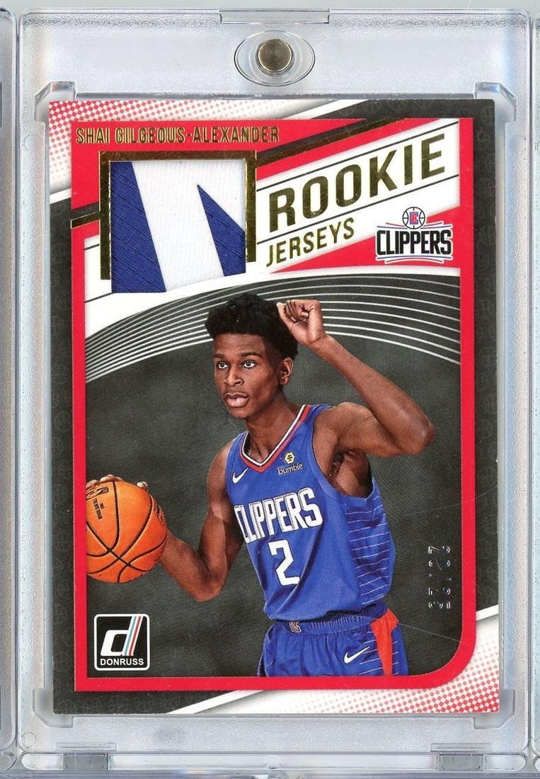 Shai Gilgeous Alexander 2018 Donruss Rookie Jerseys Relic Card RJSGA 25 (1 of 2)