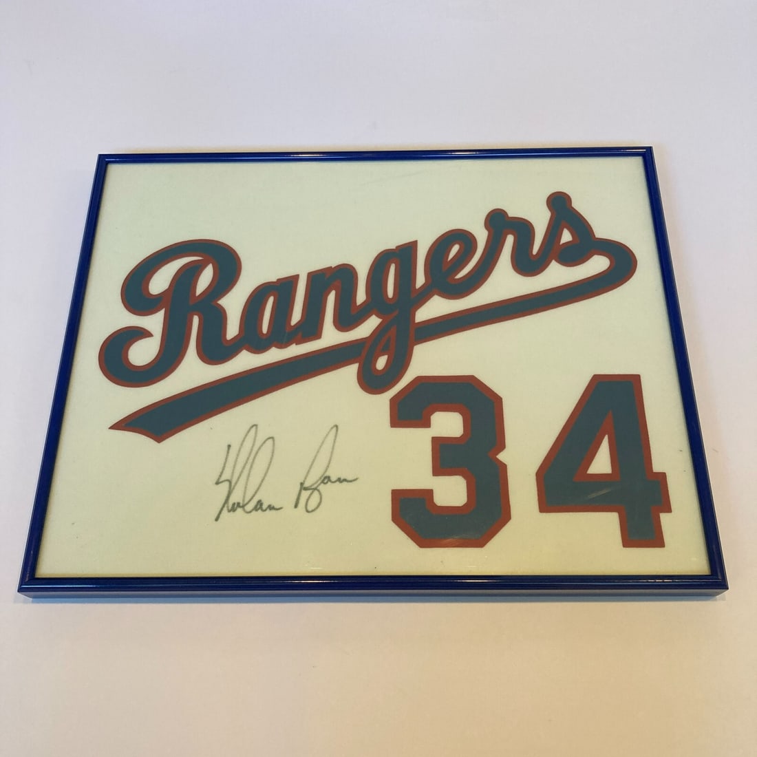 Nolan Ryan Signed 14x18 Texas Rangers Jersey Display with COA (1 of 5)