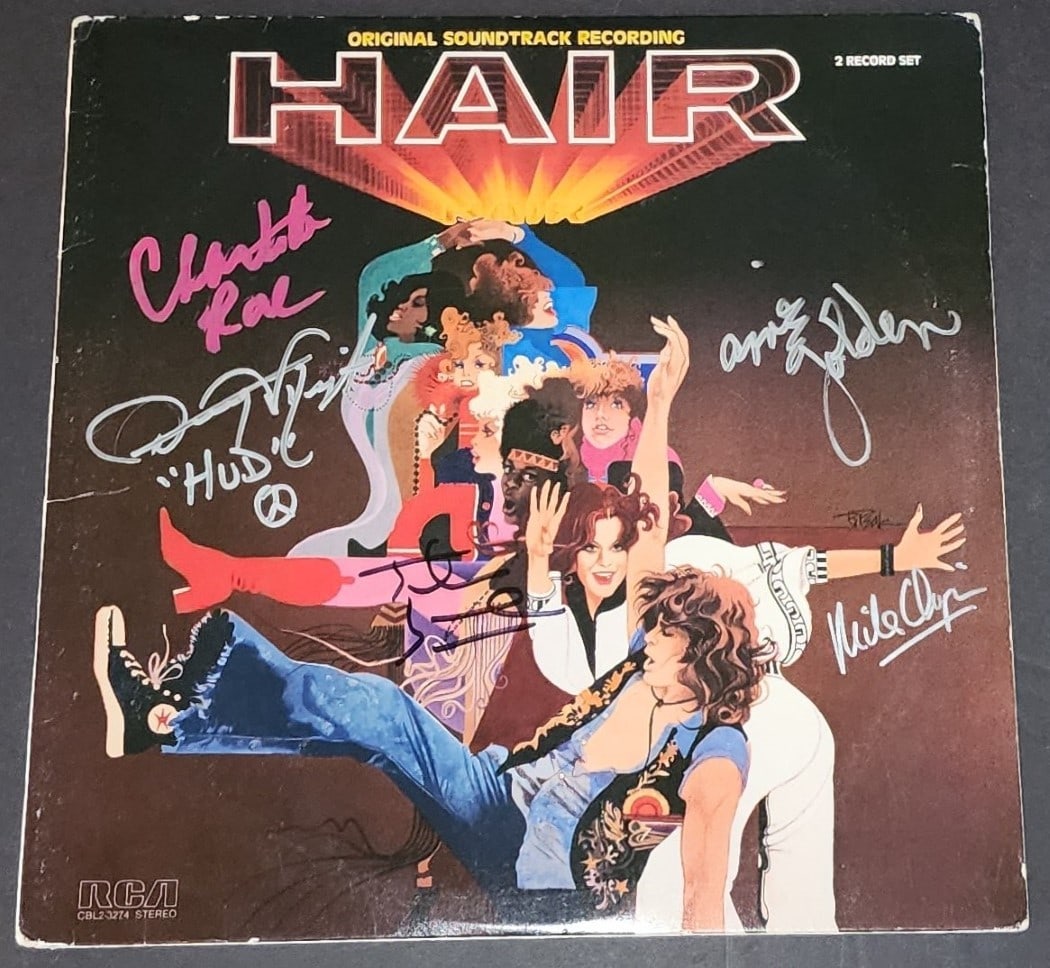 Hair Cast Autographed Soundtrack Album Cover JSA Authenticated (1 of 3)