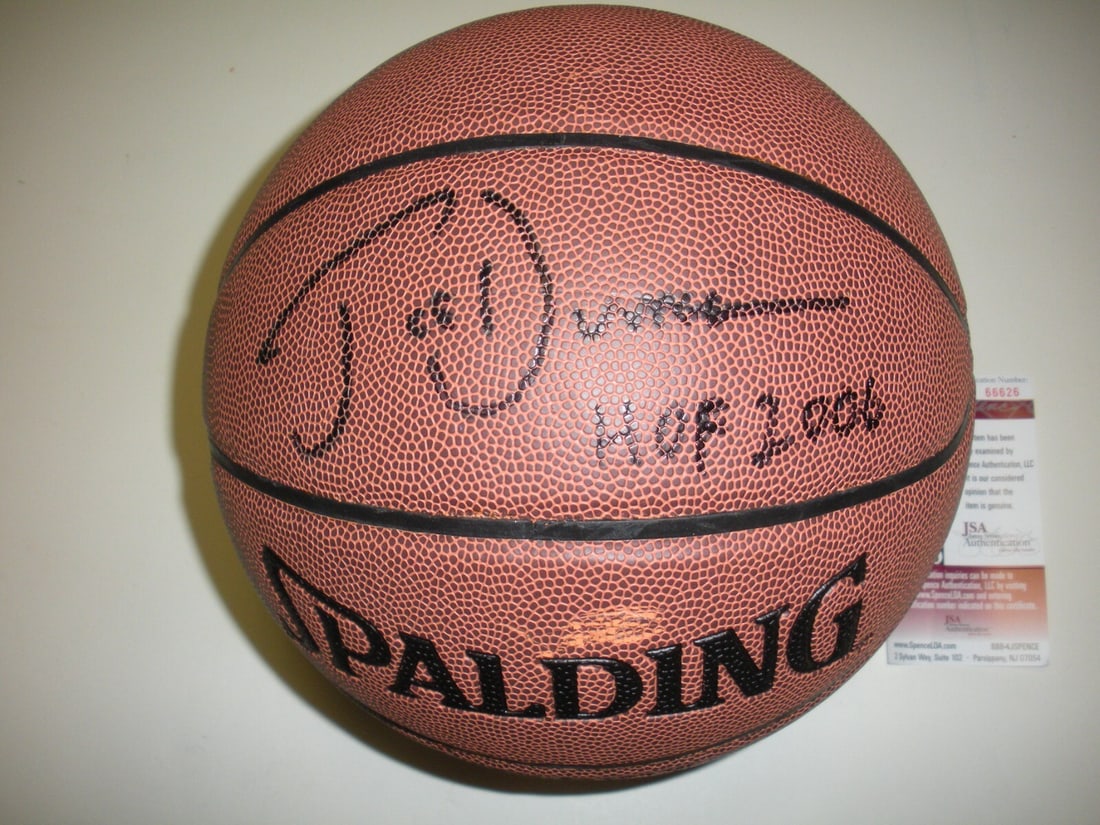 Joe Dumars Signed Detroit Basketball With JSA COA Hall Of Fame Autograph: Joe Dumars Signed Detroit Basketball With JSA COA Hall Of Fame Autograph This collectible basketball has been signed by Joe Dumars, a Hall of Fame player for the Detroit Pistons. The ball is an origin