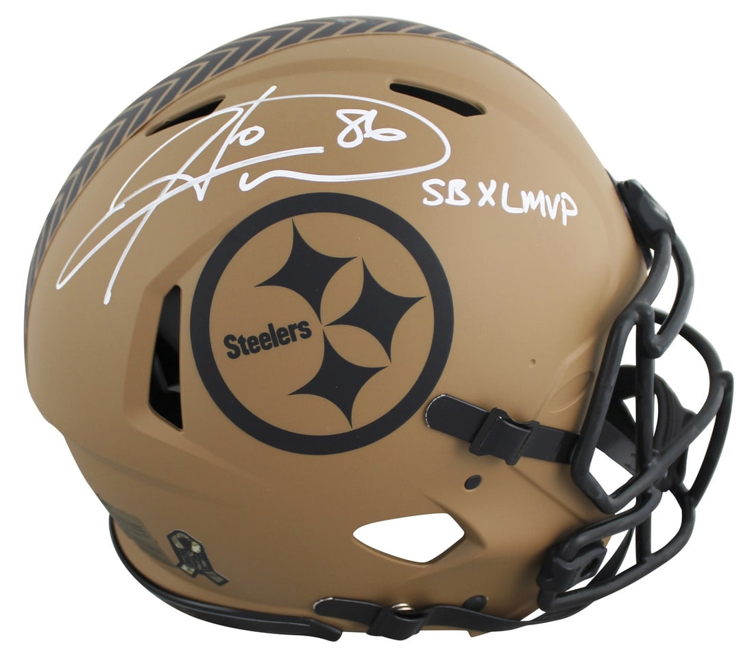 Riddell Speed Proline Full Size Helmet Hines Ward Signed BAS Witnessed: Riddell Speed Proline Full Size Helmet Hines Ward Signed BAS Witnessed Autographed full-size Riddell Speed Proline helmet signed by Hines Ward and inscribed "SB XL MVP." This is an original Pittsburgh
