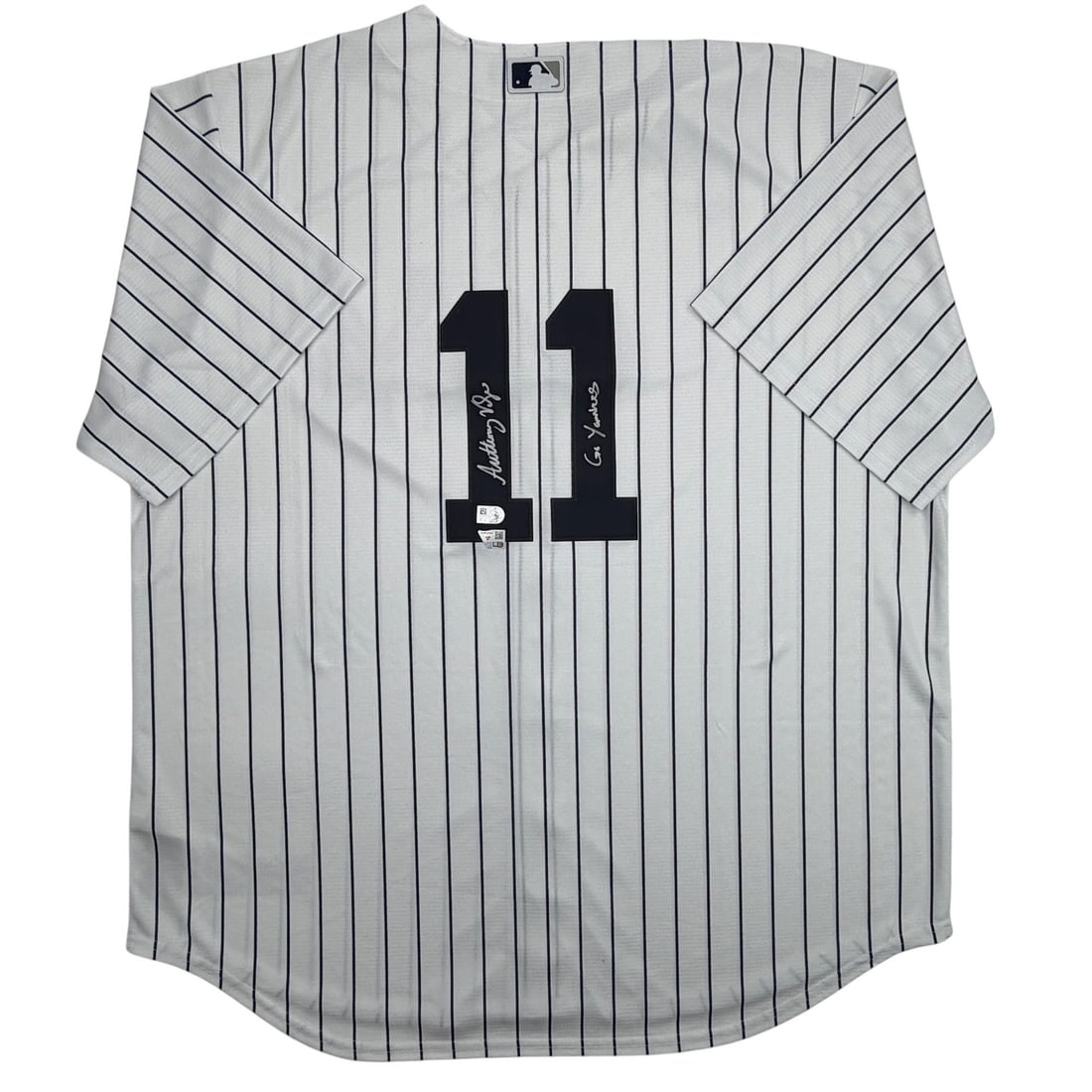 Anthony Volpe Yankees signed white authentic jersey Fanatics MLB COA: Anthony Volpe Yankees signed white authentic jersey Fanatics MLB COA This authentic New York Yankees jersey is autographed by Anthony Volpe. The jersey is made from a blend of nylon and polyester and 