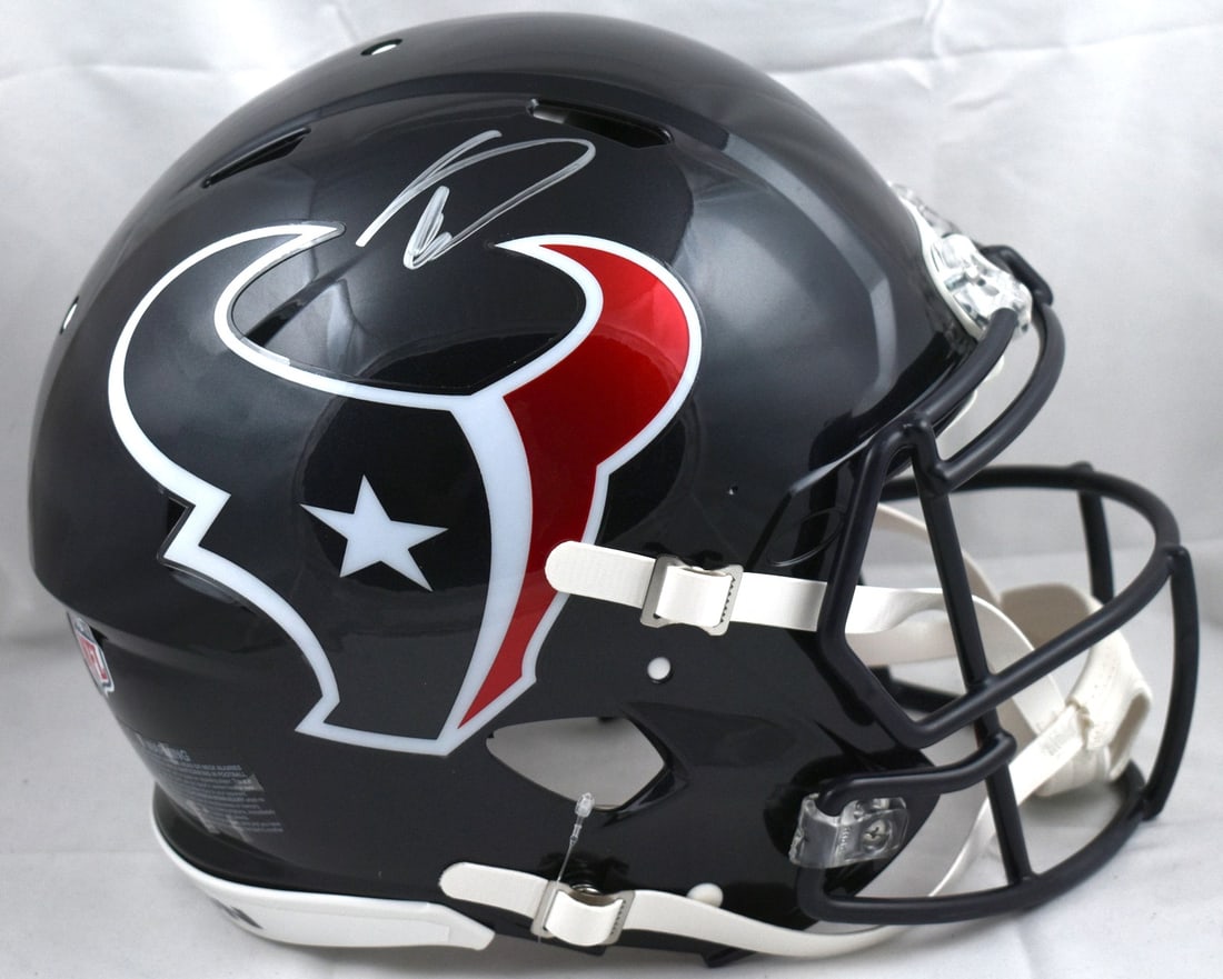 Houston Texans Speed Authentic Helmet Signed by Stefon Diggs Beckett Holo: Houston Texans Speed Authentic Helmet Signed by Stefon Diggs Beckett Holo This is a pre-owned Houston Texans full-size Speed Authentic football helmet signed by Stefon Diggs. The helmet is an original