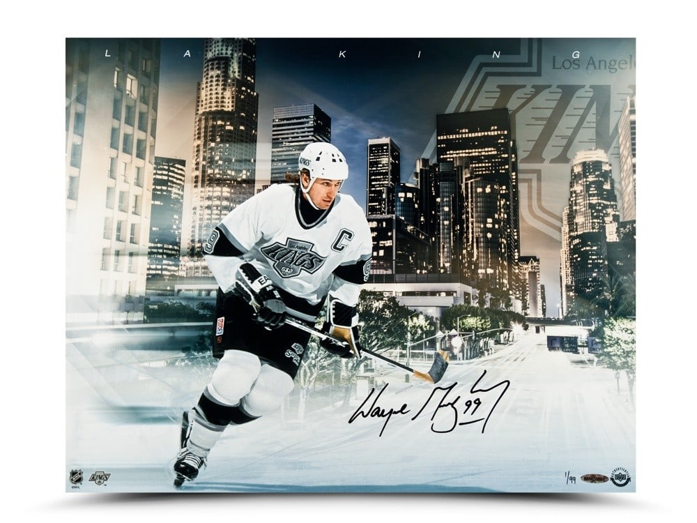Wayne Gretzky Autographed 16X20 Photo LA Kings Limited Edition random out of #/99 (1 of 2)
