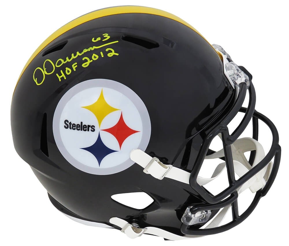 Pittsburgh Steelers Riddell full size speed replica helmet signed by Dermontti Dawson (1 of 1)